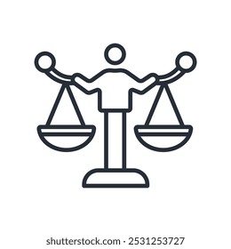 Ethics icon. vector.Editable stroke.linear style sign for use web design,logo.Symbol illustration.
