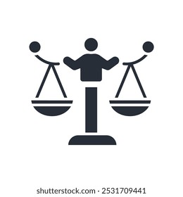 Icono de ética. Vector. Trazo editable. signo de estilo lineal para uso Diseño web, logotipo. Ilustración de símbolo.