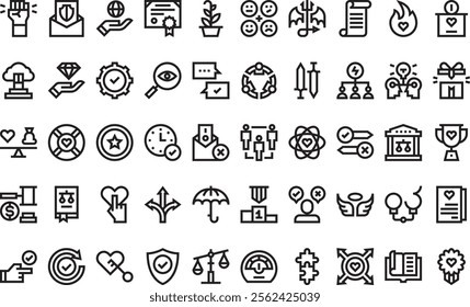 Ethics icons High-Quality Vector Icons Collection with Editable Stroke. Ideal for Professional and Creative Projects.