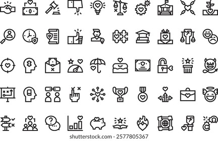 Ethics icons High-Quality Vector Icons Collection with Editable Stroke. Ideal for Professional and Creative Projects.