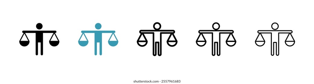 Ethics icons pack in black and blue.