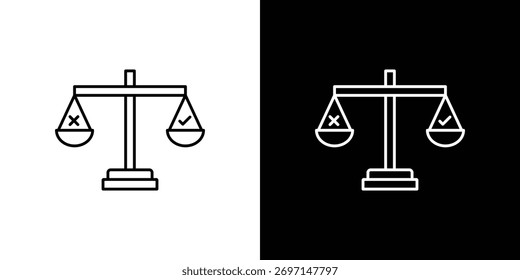 Ethics icons. simple, stroke, black icons