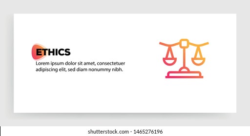ETHICS AND ILLUSTRATION ICON CONCEPT