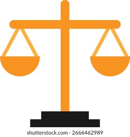 Icono de equilibrio de justicia de ética Ilustración plana de Vector
