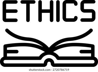 Vector de ilustración de icono de línea de ética