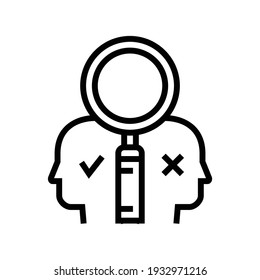 ethics philosophy line icon vector. ethics philosophy sign. isolated contour symbol black illustration