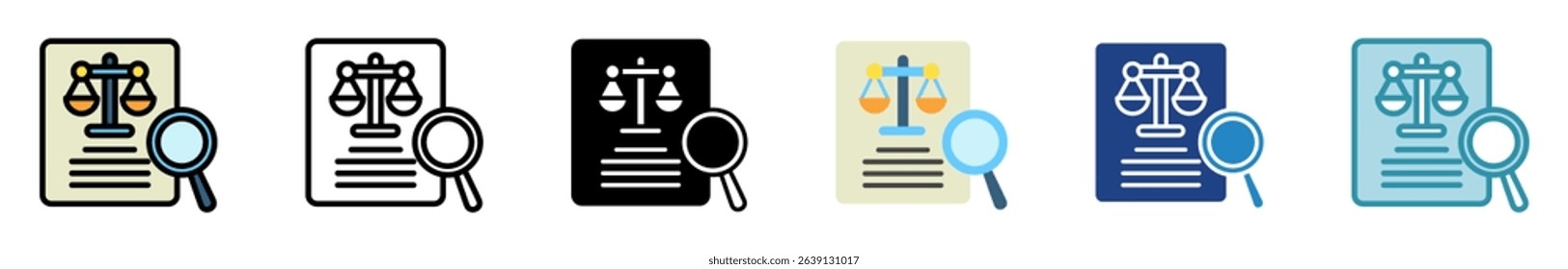 Ethics Review multi style, mini illustration icon set. outline, flat, glyph, line color. vector for UI, UX, app, web, digital or print, related to education, business, research and development.