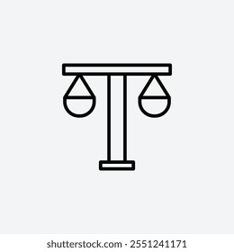 Ethics thin liner icon isolated.