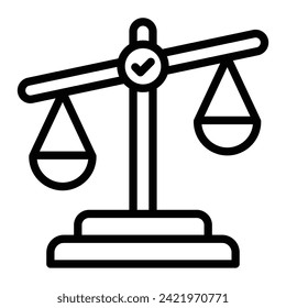 Diseño de iconos de línea de vectores de ética