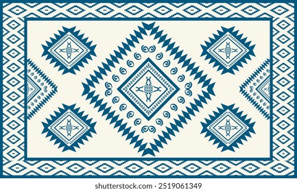 Ethinic Abstract rug pattern on 
Aztec print. Scandinavian seamless pattern. Ethnic ornament. tribal Scandinavian geometric vector ikat pattern.