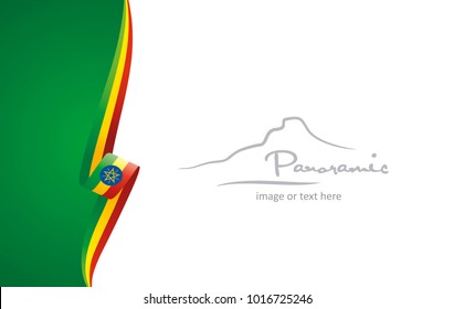 Ethiopia abstract flag brochure cover poster background vector