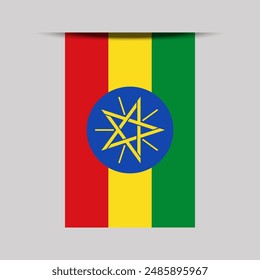 Ethiopia Banner Flag Vector Illustration