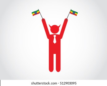 Ethiopia Emblem Corrupt Evil Politician Win