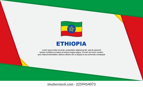 Ethiopia Flag Abstract Background Design Template. Ethiopia Independence Day Banner Cartoon Vector Illustration. Ethiopia Independence Day