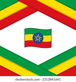 Ethiopia Flag Abstract Background Design Template. Ethiopia Independence Day Banner Social Media Post. Ethiopia Template