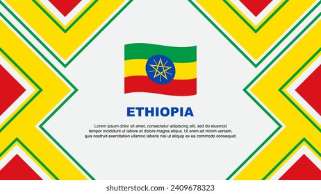 Ethiopia Flag Abstract Background Design Template. Ethiopia Independence Day Banner Wallpaper Vector Illustration. Ethiopia Vector