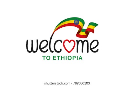 Ethiopia flag background
