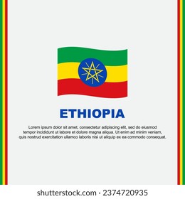 Ethiopia Flag Background Design Template. Ethiopia Independence Day Banner Social Media Post. Ethiopia Cartoon