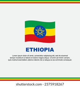 Ethiopia Flag Background Design Template. Ethiopia Independence Day Banner Social Media Post. Ethiopia Design
