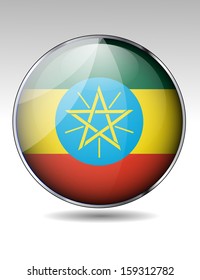 Ethiopia flag button