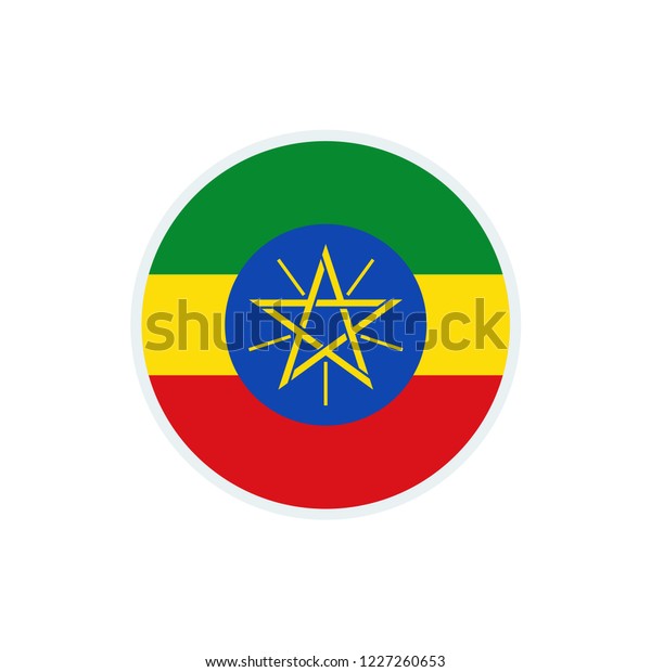 Ethiopia Flag Ethiopia Circle Flag Stock Vector (Royalty Free ...