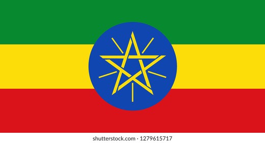 Ethiopia Flag country. Illustrator vector