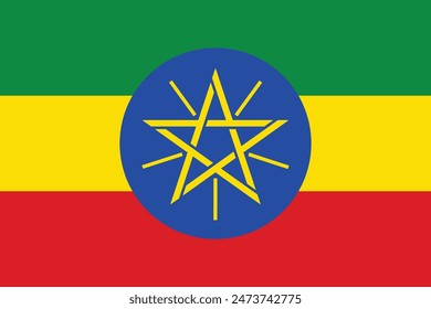 Ethiopia flag. Ethiopian country national flag banner.