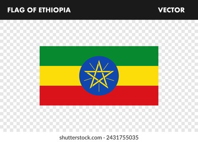 Ethiopia flag. Flag of Ethiopia, illustration. Flag picture. Vector