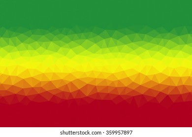 Ethiopia flag low poly triangular abstract background.