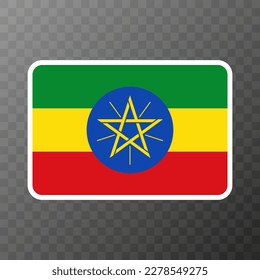 Ethiopia flag, official colors and proportion. Vector illustration.