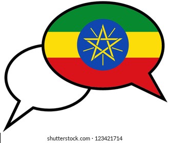 ETHIOPIA flag on speaking bubble