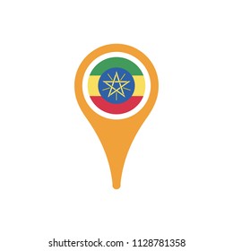Ethiopia flag pointer