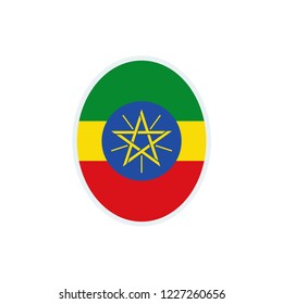 Ethiopia flag. Ethiopia round flag.