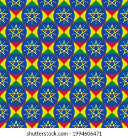 ethiopia flag, seamless pattern. vector background