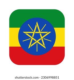 Ethiopia flag simple illustration for independence day or election