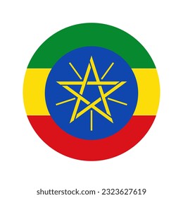 Ethiopia flag simple illustration for independence day or election