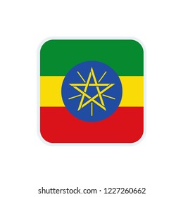 Ethiopia flag. Ethiopia square flag.