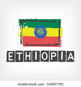 Ethiopia flag stylized