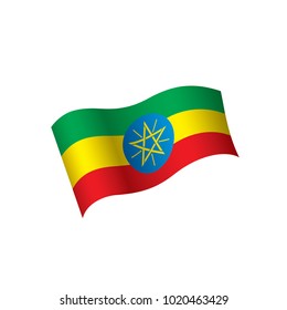 Ethiopia flag, vector illustration