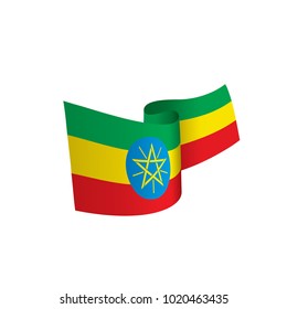 Ethiopia flag, vector illustration