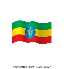 Ethiopia flag, vector illustration