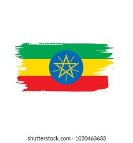 Ethiopia flag, vector illustration