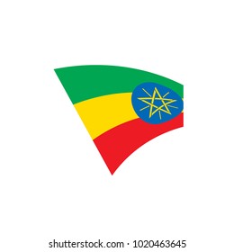 Ethiopia flag, vector illustration
