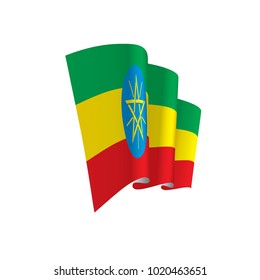 Ethiopia flag, vector illustration