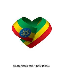 Ethiopia flag, vector illustration