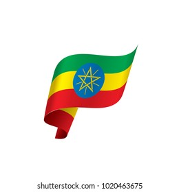 Ethiopia flag, vector illustration