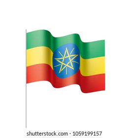 Ethiopia flag, vector illustration