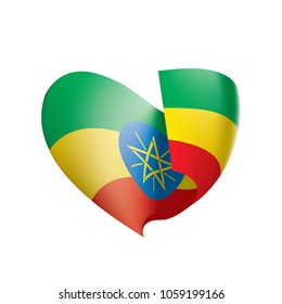 Ethiopia flag, vector illustration