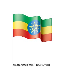 Ethiopia flag, vector illustration