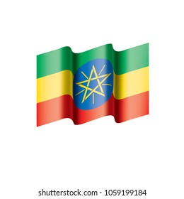 Ethiopia flag, vector illustration